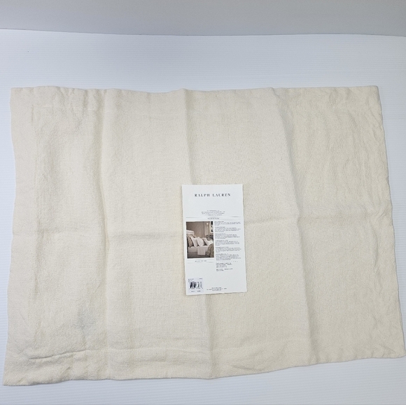 Ralph Lauren Standard Sham Foley Cream Linen 20 x 28 Neutral Natural Bedding - Picture 12 of 13